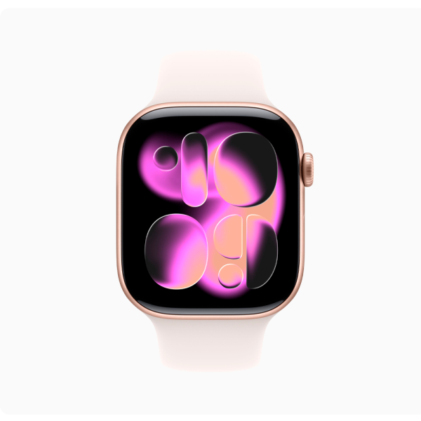 Apple Watch 11 42mm, алюминий, розовый, спортивный розовый ремешок S/M Apple Watch 11 42mm, алюминий, розовый, спортивный розовый ремешок S/M