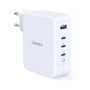 Choetech СЗУ GaN PD QC 130W 3 Type-C + USB A (белый) PD6001