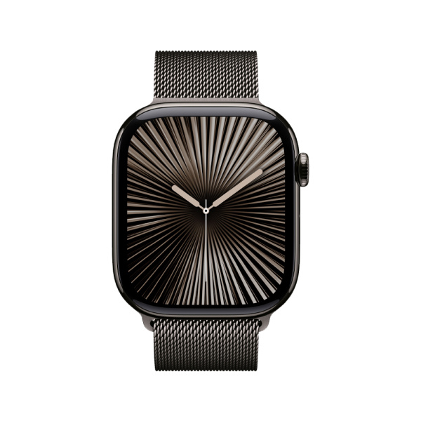 Apple Watch 10 42mm, титан, натуральный, миланская натуральная петля Apple Watch 10 42mm, титан, натуральный, миланская натуральная петля