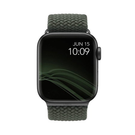 Uniq ремешок Aspen Strap Braided 46/49 мм (зеленый) 44MM-ASPGRN