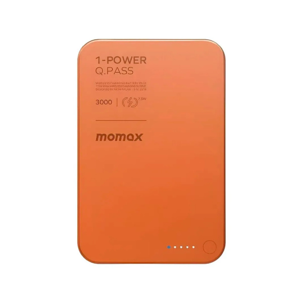 Momax внешний аккумулятор MagSafe 1-Power Q.Pass 3000mAh (оранжевый) IP115M
