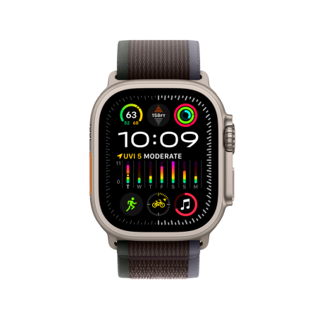 Apple ремешок Trail Loop 46/49 мм (S/M) (синий/черный) MT613ZM/A