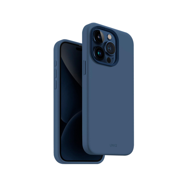 Uniq чехол для iPhone 15 Pro Lino MagSafe (синий) IP6.1P(2023)-LINOHMBLU Uniq чехол для iPhone 15 Pro Lino MagSafe (синий) IP6.1P(2023)-LINOHMBLU