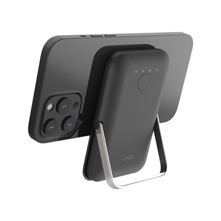 Uniq внешний аккумулятор MagSafe с подставкой Hoveo 5000mAh (черный) HOVEO-GREY