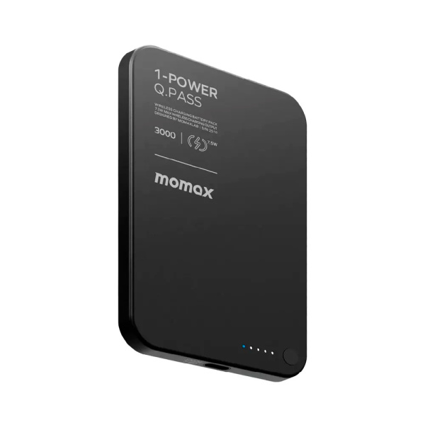 Momax внешний аккумулятор MagSafe 1-Power Q.Pass 3000mAh (черный) IP115D