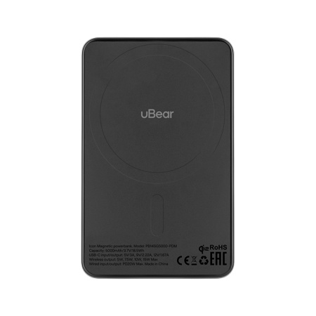 uBear внешний аккумулятор MagSafe Icon Qi2 20W 5000mAh (серый) PB14SG5000-PDM