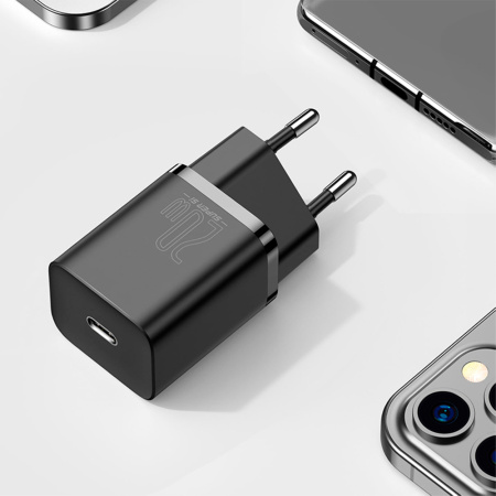 Baseus СЗУ Super Si 20W Type-C + кабель Lightning (черный) TZCCSUP-B01