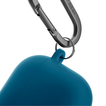 Uniq чехол для AirPods 4 Nexo с карабином + креплениями на уши (синий) AIRPODS(2024)-NEXOPBLU