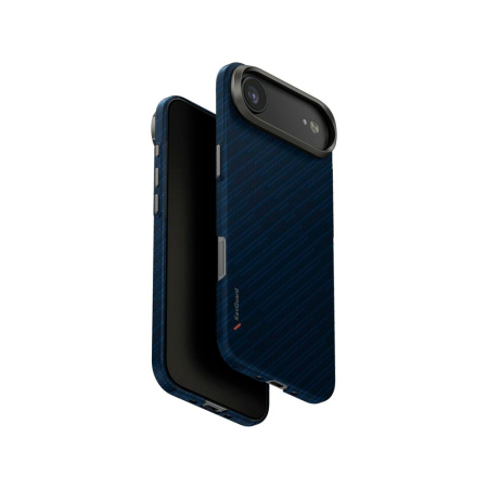 Uniq чехол для iPhone Air Keva Edge Kevlar MagSafe (синий) IP6.6(2025)-KEVAEDMTBLU