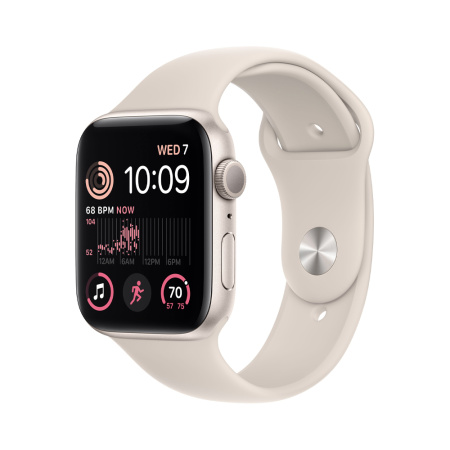 Apple Watch SE 2 44mm, сияющая звезда, спортивный бежевый ремешок M/L Apple Watch SE 2 44mm, сияющая звезда, спортивный бежевый ремешок M/L