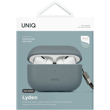 Uniq чехол для AirPods Pro 2 Lyden DS (синий) AIRPODSPRO2-LDSWBLUBLK