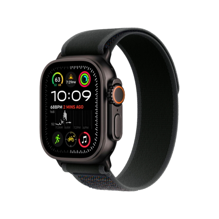 Apple Watch Ultra 2 49mm, черный, Trail Loop S/M черный ремешок
