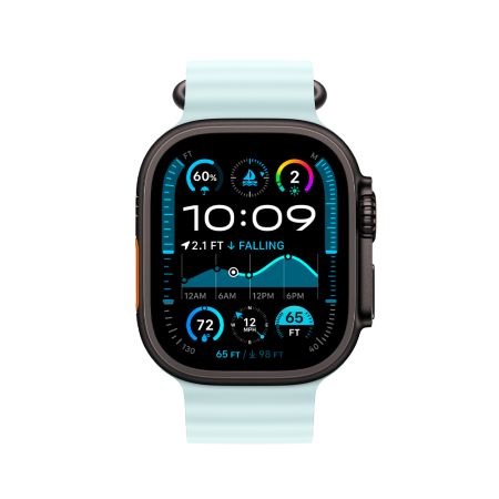 Apple ремешок Ocean Band 46/49 мм (голубой) MXTF3ZM/A