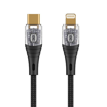 Deppa кабель Type-C/Lightning Crystal 1м (черный) 72503 Deppa кабель Type-C/Lightning Crystal 1м (черный) 72503