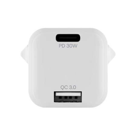 uBear СЗУ Wall charger Pulse Dual 30W Type-C + USB A (белый) WC13WHPD30QC18-AC
