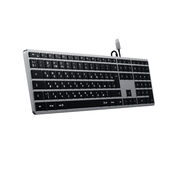 Satechi клавиатура проводная Slim W3 Rus (серый) ST-UCSW3M-RU