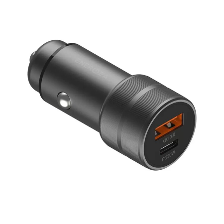 EnergEA АЗУ Alu Drive PD20+ 38W Type-C + USB A (серый) CAR-AD-D20