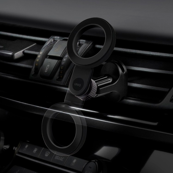 Uniq автодержатель Trelix Magnetic Air MagSafe (черный) TRELIX-VENTMOUNT