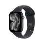 Apple Watch 11 42mm, алюминий, черный, спортивный черный ремешок S/M Apple Watch 11 42mm, алюминий, черный, спортивный черный ремешок S/M
