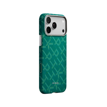 Pitaka чехол для iPhone 17 Pro Ultra-Slim Case PitaTap Monogram MagSafe (зеленый)