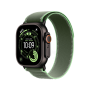 Apple Watch Ultra 3 49mm, черный, Trail Loop M/L зеленый ремешок