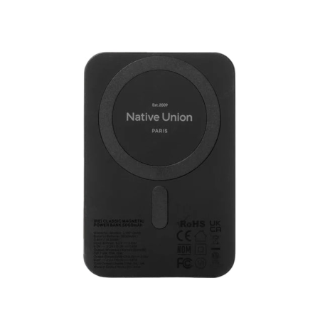 Native Union внешний аккумулятор MagSafe (Re)Classic 5000mAh (черный) PB-5KMS-BLK Native Union внешний аккумулятор MagSafe (Re)Classic 5000mAh (черный) PB-5KMS-BLK