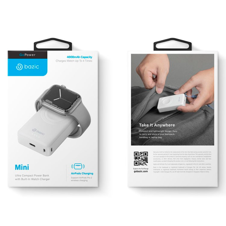 EnergEA внешний аккумулятор Bаzic GоPоwer МINI 10W 4000mAh (белый) GPW-MINI-WHT