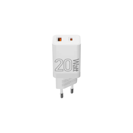 Lyambda СЗУ PD+QC 3.0 20W Type-C + USB A (белый) SLT-20
