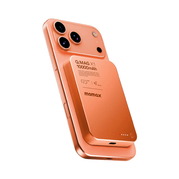 Momax внешний аккумулятор MagSafe Q.Mag X1 10000mAh (оранжевый)