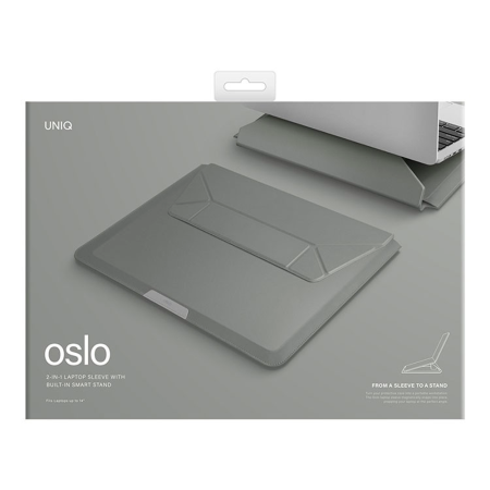 Uniq чехол-папка для MacBook 14.2 Oslo V.2 PU leather Magnetic Laptop (зеленый) OSLO(14)-LICHENGREEN