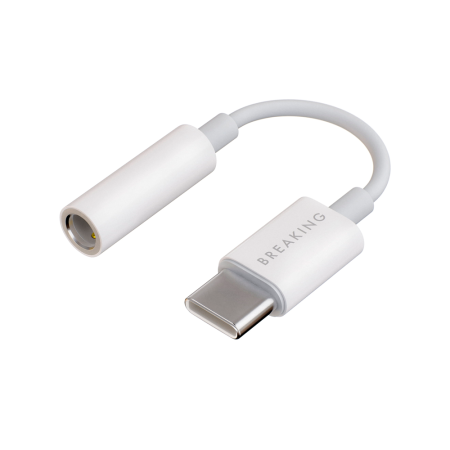 Breaking переходник Type-C/3.5 Audio Adapter (белый) 24561