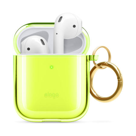 Elago чехол для AirPods Clear Hang с карабином (желтый) EAPCL-HANG-NYE