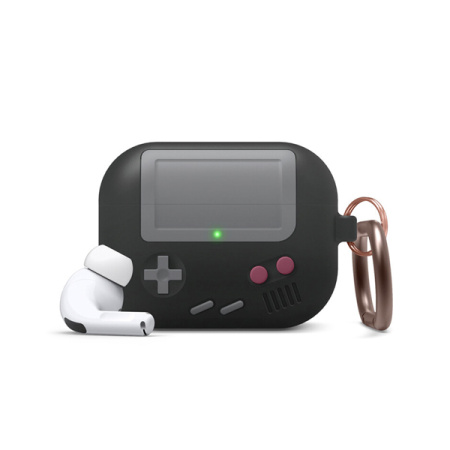 Elago чехол для AirPods Pro силиконовый AW5 Game Console с карабином (черный) EAPPAW5-BK