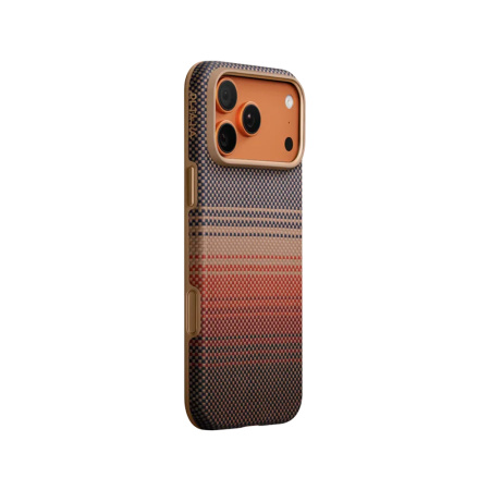 Pitaka чехол для iPhone 17 Pro Max Aramid UltraGuard Case Sunset MagSafe (красный)