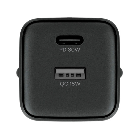 uBear СЗУ Wall charger Bridge GaN 30W Type-C + USB A (черный) WC31BLPD30-AC