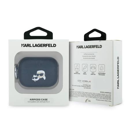 Lagerfeld чехол для AirPods Pro 3 PU Head Karl & Choup (черный) KLAP3PGKCPK