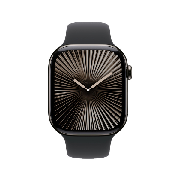 Apple Watch 10 46mm, титан, черный, спортивный черный ремешок M/L Apple Watch 10 46mm, титан, черный, спортивный черный ремешок M/L