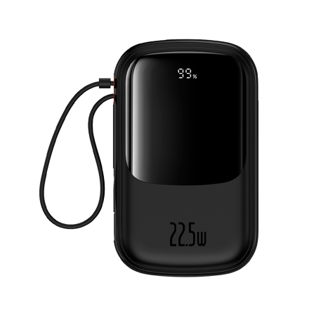 Baseus внешний аккумулятор с кабелем Type-C Qpow Pro+ 22.5W 20000mAh (черный) P10067103113-00 Baseus внешний аккумулятор с кабелем Type-C Qpow Pro+ 22.5W 20000mAh (черный) P10067103113-00