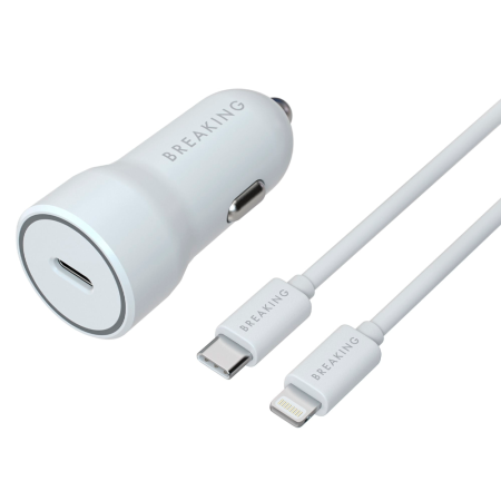 Breaking АЗУ A03 20W Type-C + кабель Lightning (белый) 23181