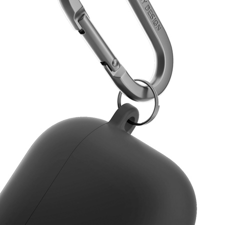 Uniq чехол для AirPods 4 Nexo с карабином + креплениями на уши (черный) AIRPODS(2024)-NEXOBLK