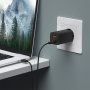 Deppa СЗУ Power Delivery GaN 65W Type-C + USB A (черный) 11435 Deppa СЗУ Power Delivery GaN 65W Type-C + USB A (черный) 11435