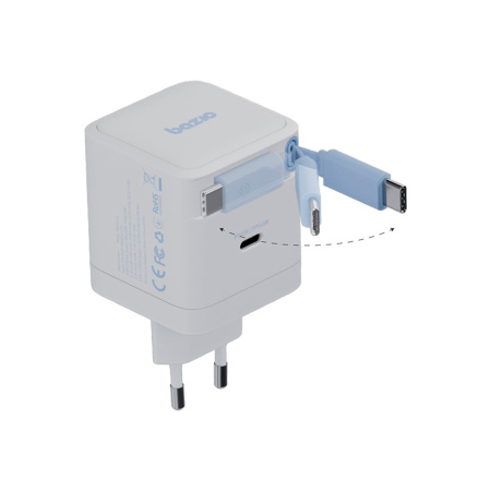 EnergEA СЗУ Bazic GoPort Retrek 65W Type-C + кабель Type-C (белый) CHR-RET65EU-WHT