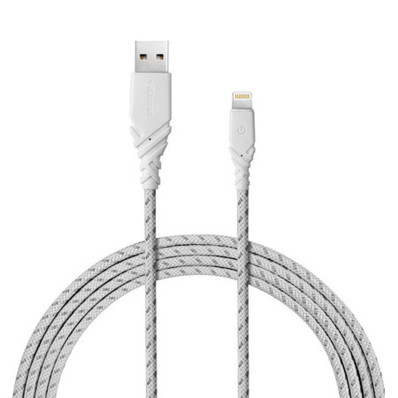 EnergEA кабель USB A/Lightning NyloGlitz MFI 1.5м (белый) CBL-NG-WHT150