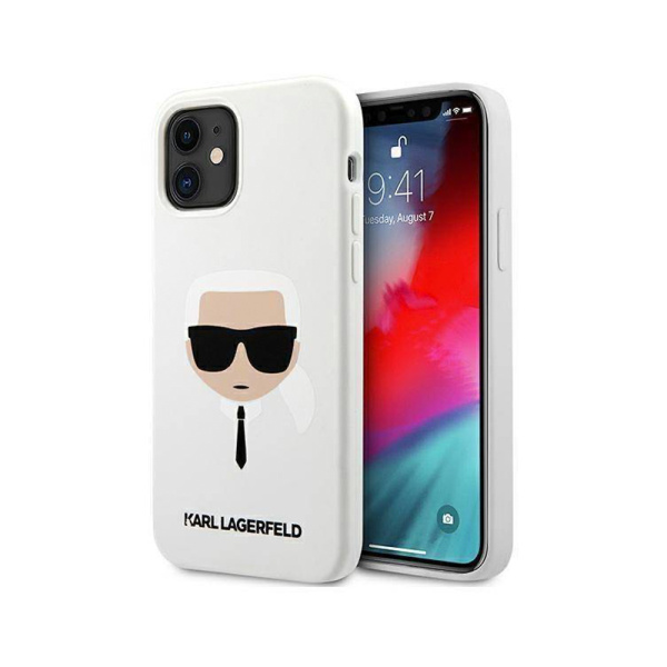 Lagerfeld чехол для iPhone 12 Mini Liquid silicone Karl's Head Hard (белый) KLHCP12SSLKHWH Lagerfeld чехол для iPhone 12 Mini Liquid silicone Karl's Head Hard (белый) KLHCP12SSLKHWH