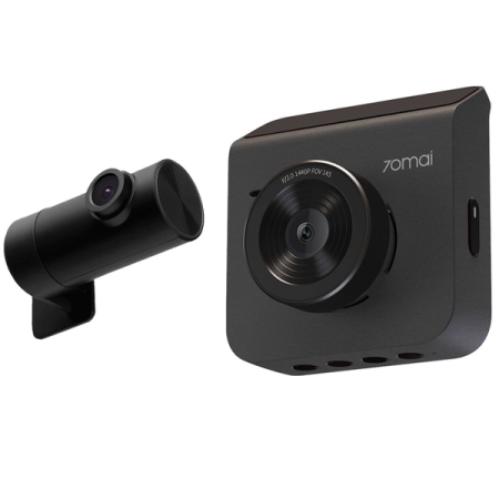 Xiaomi видеорегистратор 70Mai Dash Cam A400-1 2,5K 2560x1440 + камера заднего вида (черный) A400-1