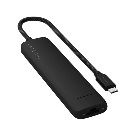 Satechi хаб 7-port Slim 4 Multiport Adapter with Ethernet (черный) ST-P7SK