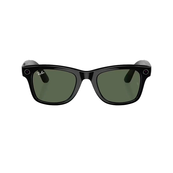 Ray-Ban экшн камера-очки Wayfarer L (Глянцевая черная оправа/Зеленые линзы) (черный) 601/7153 Ray-Ban экшн камера-очки Wayfarer L (Глянцевая черная оправа/Зеленые линзы) (черный) 601/7153