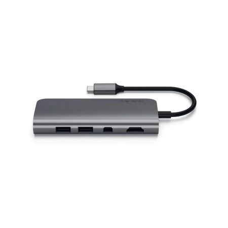 Satechi хаб Aluminum Type-C Multimedia Adapter (серый) ST-TCMM8PAM