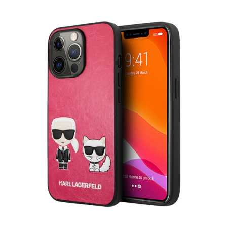 Lagerfeld чехол для iPhone 13 Pro PU Karl & Choupette Hard (красный) KLHCP13LPCUSKCP