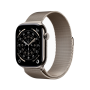 Apple Watch 11 46mm, титан, натуральный, миланская натуральная петля Apple Watch 11 46mm, титан, натуральный, миланская натуральная петля